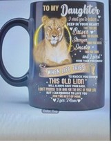 Lion To My Daughter I Love You From Dad Mug 11oz 15oz Coffee Cup US - £11.82 GBP