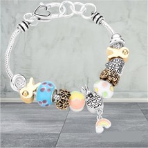 Easter Bracelet Egg Charms Enamel Fashion Jewelry Women Gift Bunny  7.50 +.5&quot; Ex - £12.74 GBP