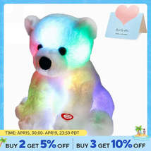 Glow Guards 25cm Polar Bear LED Light Plush Toys Glowing Doll White Stuf... - $8.09