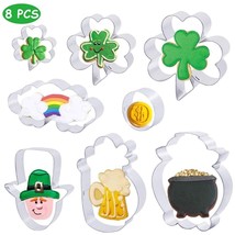 Clover cookie cutter set St Patrick&#39;s Day stainless steel Irish biscuit cutter r - £16.04 GBP