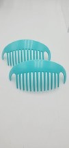 Vintage 1980s GOODY Hair Cincher Clip Banana Comb Ponytail Holder Turquoise TZER - $33.95