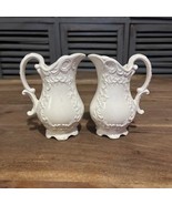 PROVINCIAL WHITE PITCHER Napcoware SALT &amp; PEPPER SHAKERS Set C7353 VINTAGE - $222.74 MXN