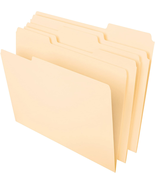 File Folders Letter Size 8-1/2&quot; x 11&quot; Classic Manila 1/3-Cut Tabs in Lef... - £24.03 GBP