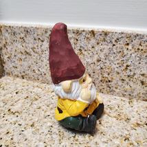 Garden Gnomes, Painted Cement 4" tall, 3 for $18 / $8 each, Fairy Garden Statues image 3
