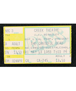 Grateful Dead Concert Ticket Stub May 13 1983 Greek Theatre UC Berkeley ... - £35.04 GBP