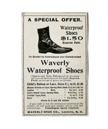 Waverly Shoe Co Waterproof Shoes 1897 Advertisement Victorian Fashion AD... - $27.40 CAD