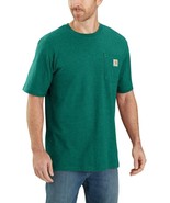 Carhartt Pocket T Shirt Mens M Green Loose Fit Heavyweight LOGO NEW - £19.36 GBP