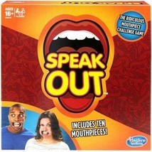 Hasbro C2018079 Speak Out Board Game with 10 Mouthpieces - £9.05 GBP