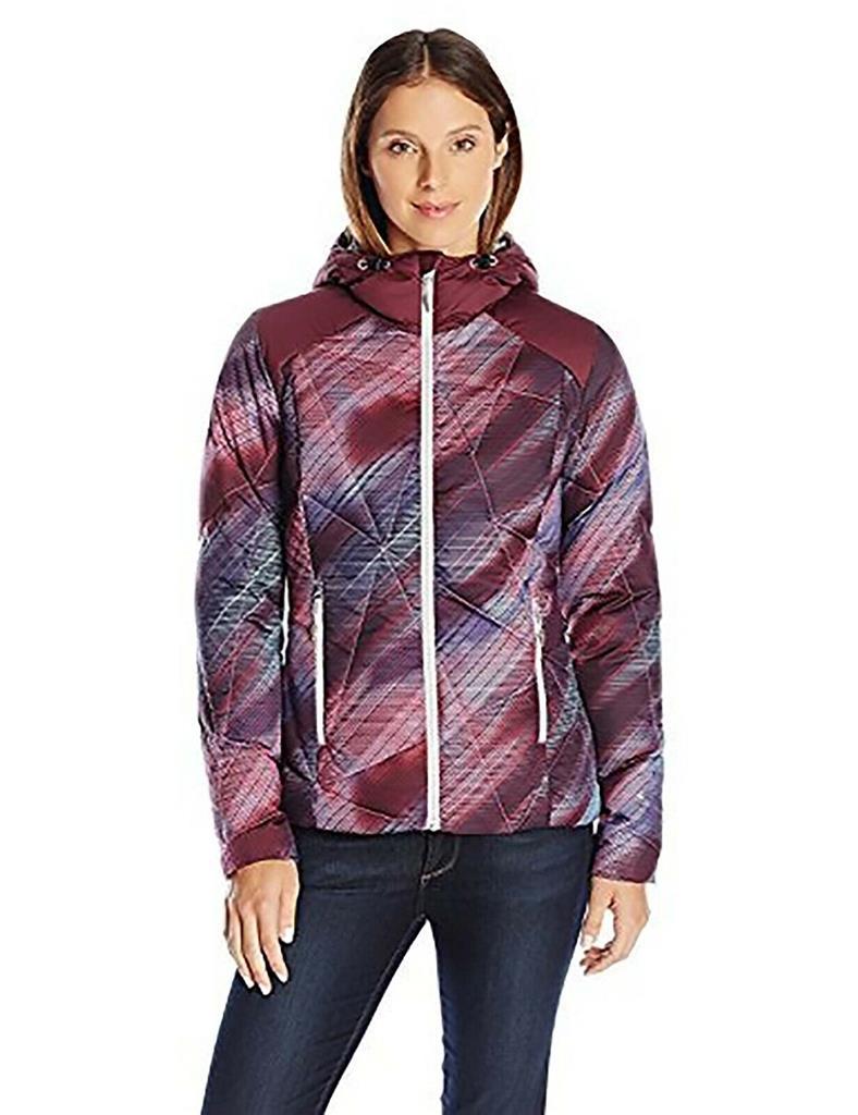 Spyder Women&#39;s Bernese Down Jacket, Geo Rays Voila Print/Fini, L - $71.28