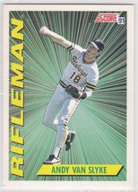 M) 1991 Score Baseball Trading Card - Rifleman - Andy Van Slyke #698 - £1.54 GBP