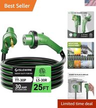 30 Amp 25 Feet RV Power Cord, Heavy Duty 10 Gauge STW Cord with LED Powe... - $73.42