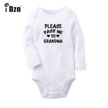 Please Pass Me to Grandma Humor Baby Bodysuit Newborn Romper Toddler Outfit Sets - £8.36 GBP