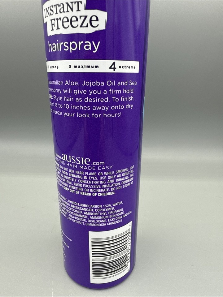 Aussie Instant Freeze Extreme Hold Level 4 Hair Spray Original Old Formula 24 HR Item image 3