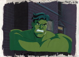 Incredible Hulk Signed Art Animation Cel Iron Man Animated Series Larry Houston - £231.10 GBP