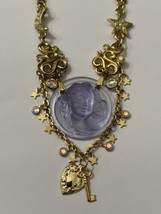 Vintage Kirks Folly Purple Dream Angel Art Nouveau Style Cameo Necklace AB - £82.19 GBP