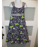 Bonnie Jean Navy Blue Floral Dress Size 12 Girl&#39;s - $297.26 MXN