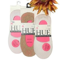 HUE Women&#39;s High Cut Resort &amp; Lace Perfect Edge Liner Socks Set of 3 - £13.45 GBP