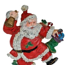 Vintage Santa Claus Christmas Cast Iron Stocking Hanger Painted - £31.97 GBP