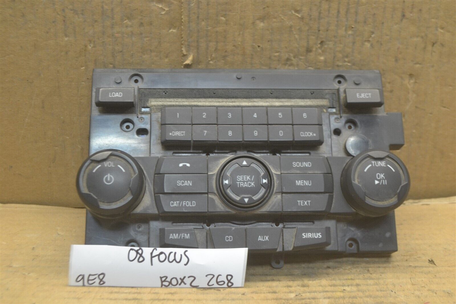08 Ford Focus Radio CD Player MP3 Faceplate 8S4T18A802BHW Panel 268-9E8 Bx 2 - $13.99