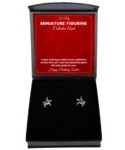 Earrings Birthday Present For Miniature Figurine Collector Aunt - Jewelry  - £39.87 GBP