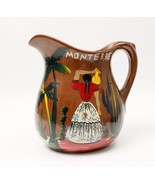 Hand Painted Milk Jug Monterrey Mexico Vintage 1930s Colorful Excellent - £16.26 GBP