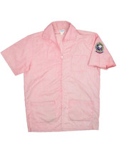 Vintage Parker of Houston Loop Collar Work Shirt Mens S Zip Hospital Aux... - £44.48 GBP