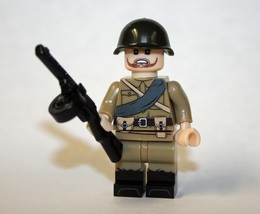 Russian Infantry Solider Ppsh 41 Submachine Gun Ww2 Minifigure Collection Toy US - £5.47 GBP