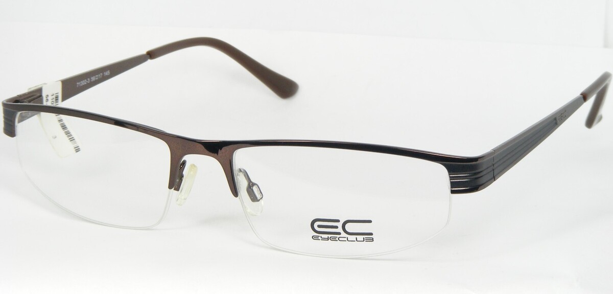 EYECLUB 71302 3 GAFAS Marrón / Gris ESTRUCTURA De Metal 56-17-145mm (NOTAS) - $54.43