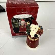 Hallmark Keepsake Ornament Santa&#39;s Hidden Surprise Trinket Box QX6913 1998  - $11.26