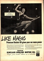 1947 SINCLAIR MOTOR OIL Sexy Woman Rides Broomstick Witch vintage art pr... - £20.76 GBP