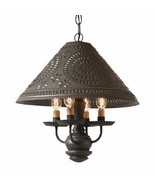 Homespun Shade Light Chandelier in Black  - 4 Light - $374.50