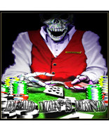 DEAD MANS POKER HAND WALL BANNER WH12 supplies skeleton - $11.71 CAD