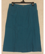 NEW WOMENS PENDLETON BLUE LINEN BLEND SKIRT SIZE 12 - $606.59 MXN