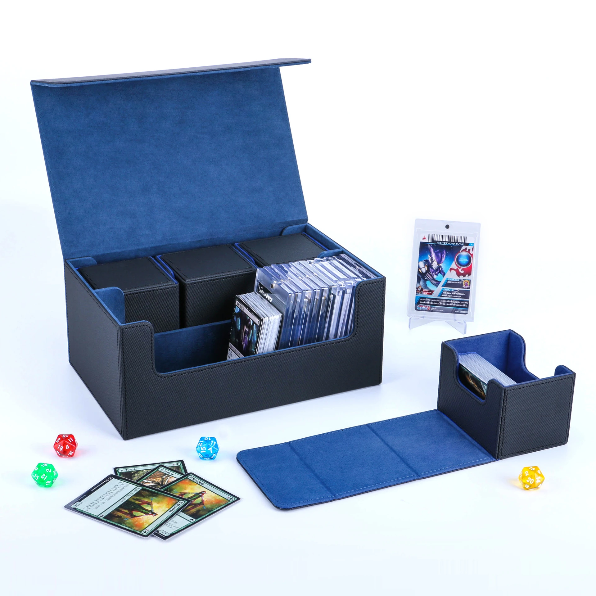Card Box Magic TCG Portable Card Case Organizer Storage Box Top Side-Loading - £33.10 GBP