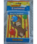 Unique Curious George 8 Pack Birthday Party Kids Cards Invitations w/ En... - £6.20 GBP