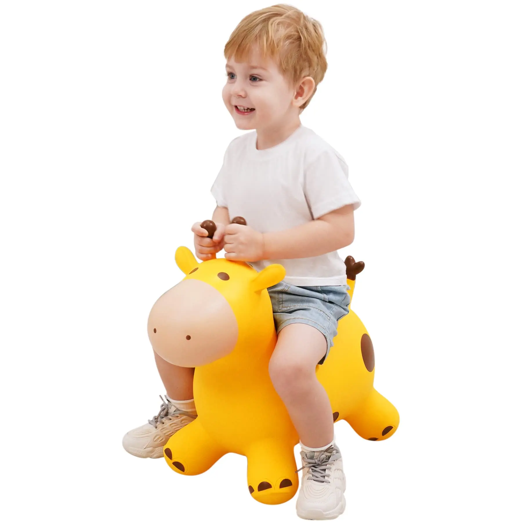 Giraffe Bouncy Horse Hopper Toys for Kids, Animals Jumping Inflatable Ride on - £36.68 GBP