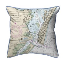 Betsy Drake Ocean City Inlet, VA Nautical Map Small Corded Indoor Outdoor - £38.83 GBP