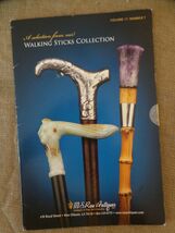 M.S Rau Antiques Walking Stick Collection Fold out brochure 10 color pan... - $18.25 CAD