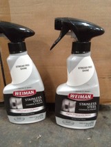 2pk Weiman Stainless Steel Cleaner and Polish Trigger Spray  12 Oz 166kb - £12.97 GBP