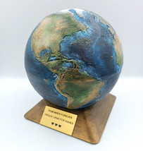 Earth Globe artistic urn Unique urn for ashes for travelers Planet urn World urn - £312.30 GBP+