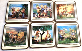 Pimpernel M J Hummel Set of Six Coasters 4" x 4" Made in England In Original Box - $18.70