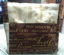 religion church god faith jesus cross prayer purse project bag handmade - £29.34 GBP