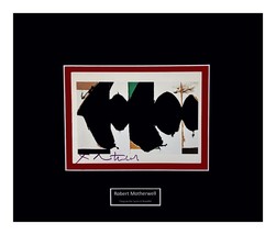 Robert Motherwell Signed Card Museum Framed Ready to Display - £1,244.84 GBP