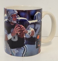 Vintage Troy Aikman Dallas Cowboys NFL Quarterback Club 3 3/4&quot; Coffee Mug - £11.63 GBP