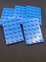 LEGO Parts Blue 3032 (5pcs) Flat Plate 4x6    1638/17 - £0.93 GBP