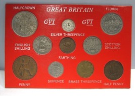 1937-1952 Great Britain/UK George VI Type Coin Set AM626 - $19.80