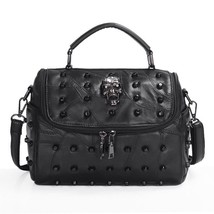 Women Split Sheep Leather Messenger Rivet Tote Handbag Travel Crossbody Satchel  - £34.36 GBP