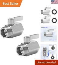 304 Stainless Steel Shut Off Valve 3/4 Inch with Hose Washers - Set of 2 - $43.50