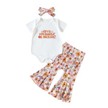 Baby Girl Clothes Summer Short Sleeve Top Bodysuit Floral Pants Outfits Set - £14.06 GBP