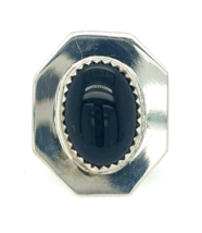 L Bennett Sterlingsilber 925 Onyx Plakette Ringgröße 7 - $125.75